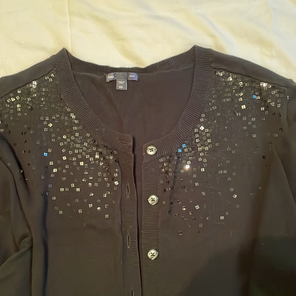 Women’s Gap cardigan sweater, black with sequins, size XXL. Cover/shrug - Picture 4 of 6